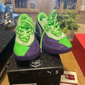 Puma Kids Sneakers - Neon Green and Purple